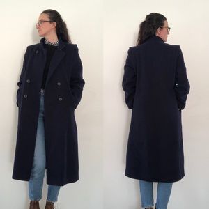 VINTAGE Electré Paris Pure Virgin Wool Peacoat